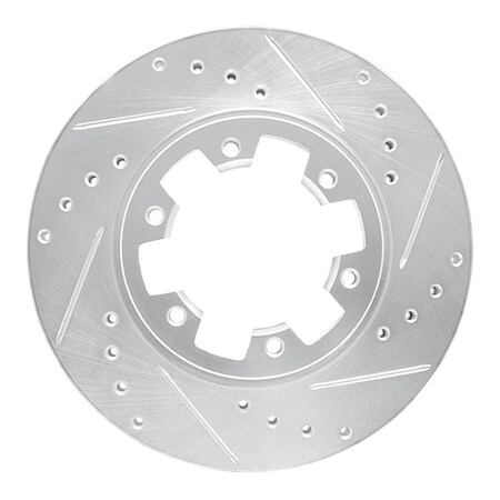 Dynamic Friction Co DFC Brake Rotor - Drilled and Slotted - Silver 631-67080R
