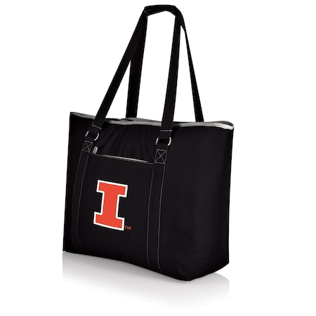 Picnic Time Family Of Brands NCAA Illinois Fighting Illini Tahoe XL Tote Cooler Bag - Soft Cooler Bag - Picnic Cooler, Black 598-00-175-214-0