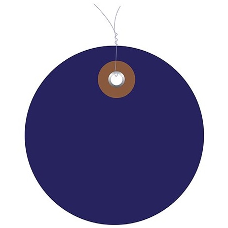 Bsc Preferred Global Industrial Plastic Circle Tag Pre Wired2 Dia. Blue G26069W