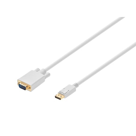 Monoprice CPU Cord, Displayport/VGA, 6ft, White 6019