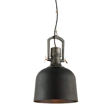 Troy Lighting Hangar 31 1 Light Pendant 15.5 In. Soft Black F3546-SBK/APW/PBR
