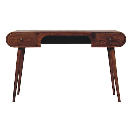 Homeroots 54" Brown Solid Wood Writing Desk 723451