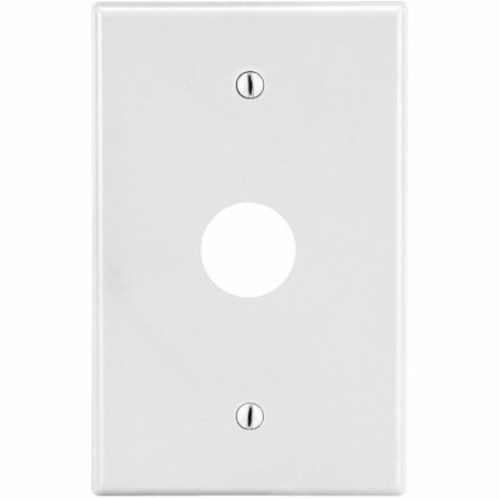 Hubbell Wiring Device-Kellems Single Receptacle Wall Plate, Number of Gangs: 1 Plastic, Satin Finish, White P737W