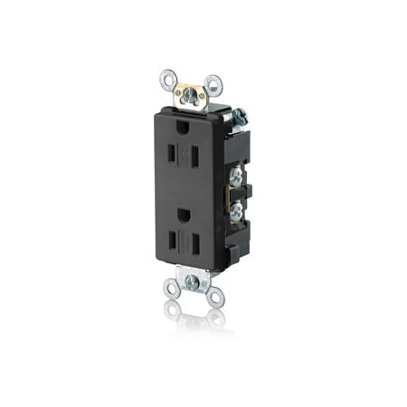 Leviton Commercial Grade Decora Receptacle, 15 Amp, 125 Volt TDR15-E