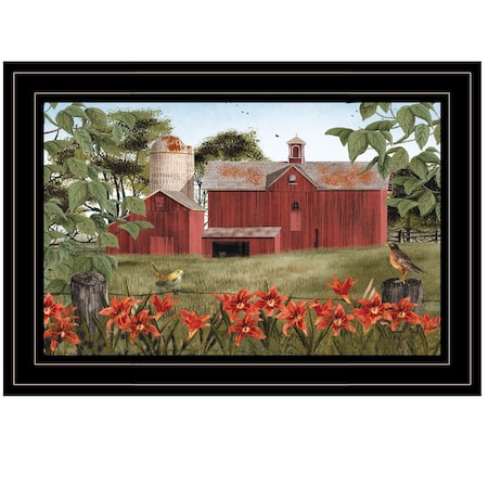 Homeroots Summer Days 2 Black Framed Print Wall Art 404412