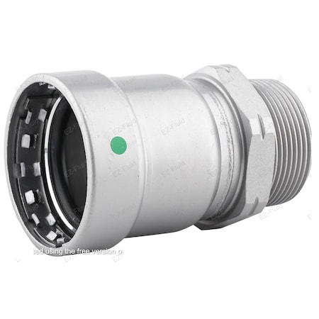 Ez-Fluid 3/4 X 3/4 Press X MPT PRESS MALE ADAPTER EPDM Carbon Steel Mega Press Type EZPSM89