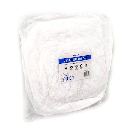 Raxwell Non-Woven Bouffant Caps 21", 100PK RSH1521