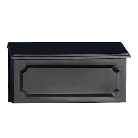 Solar Group Architectural Mailboxes Windsor Plastic Wall Mount Black Mailbox WMH00BAM