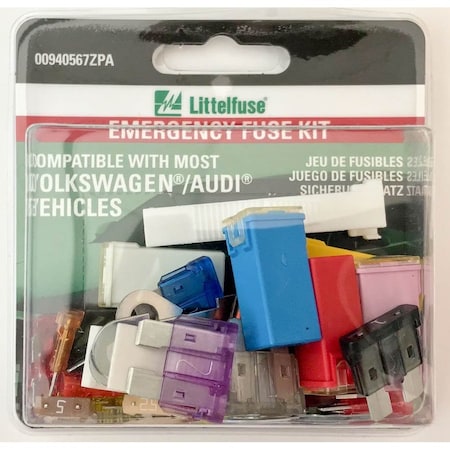 Littelfuse OE Replacement Emergency Fuse Kit For Use With Most Volkswagon And Audi Vehicles 00940567ZPA