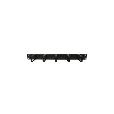 Cable Wholesale 19 Inch Cable Management, D Ring, 1U, Metal, Black 61CR-04000