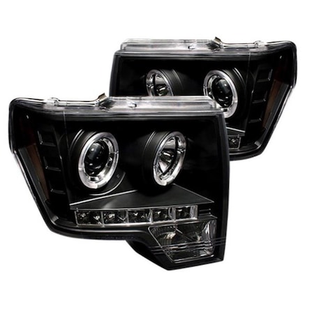 Spyder Black Halo Projector LED Headlights 5010230