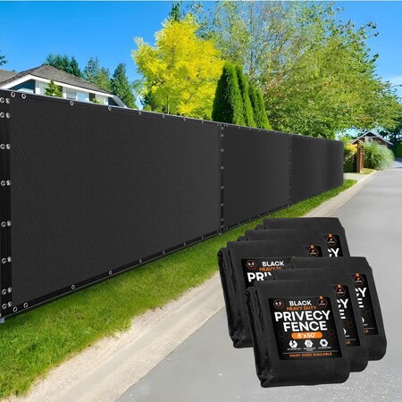 Xpose Safety Privacy Fence Screen 8ft x 50ft, Black, 6PK PS-850BK-6-X