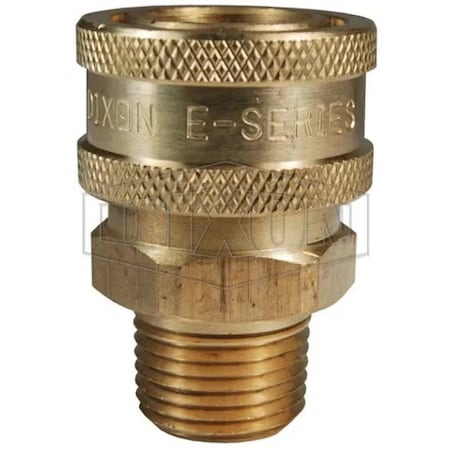 Dixon DQC E Straight Through Interchange Male Coupler, 1/8-27 Nominal, NPTF, Brass 1EM1-B