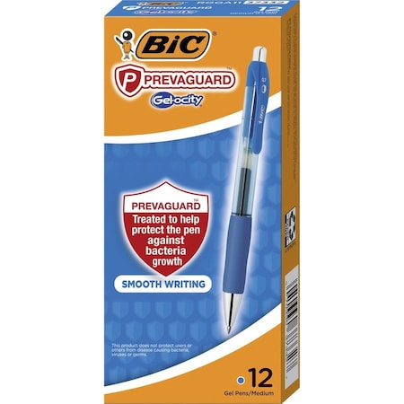Bic PrevaGuard Gel-ocity Gel Pen, Blue, 12PK RGGA11BE