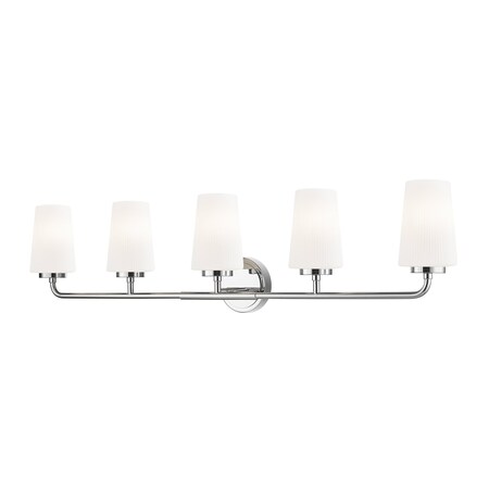 Z-Lite Montford 5-Light Vanity, 40 in W, Chrome 7005-5V-CH