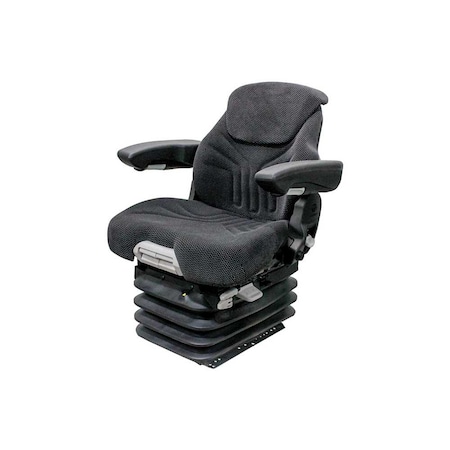 Uni Pro New Holland Flat Floor Series 1060 Air Seat Kit Orig Grammer Black/Gray Fabric 6733