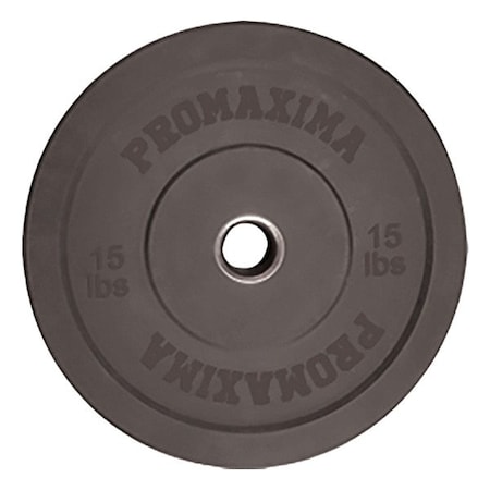 Promaxima Black Bumper Plate, 15lb BUMHI-15