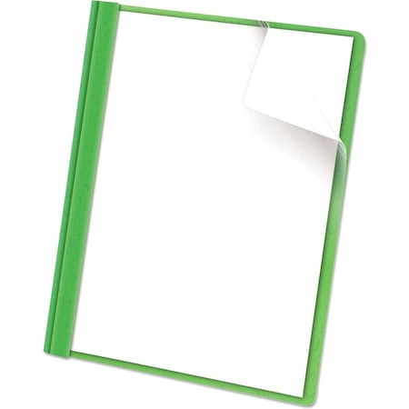 Universal Clear Front Report Cover, Tang Fasteners, Letter Size, Green, 25/Box UNV57124***