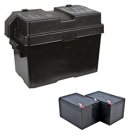 Aleko 2 x 12V 12AH Two Batteries Box LM13012AH1-UNB