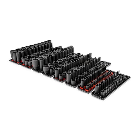 Tekton 1/4 in, 3/8 in, 1/2 in Drive Impact Socket Set, Metric, SAE, 230 pcs SID99200