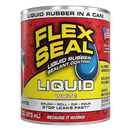 Flex Seal Rubber Coating, 16 oz, White, Rubber LFSWHTR16