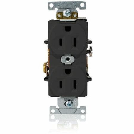 Leviton Dup Rec 15A 125V Self-Gr Blk L5262-E