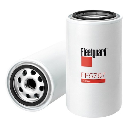 Fleetguard Fuel Filter, Spin-On, Cellulose FF5767