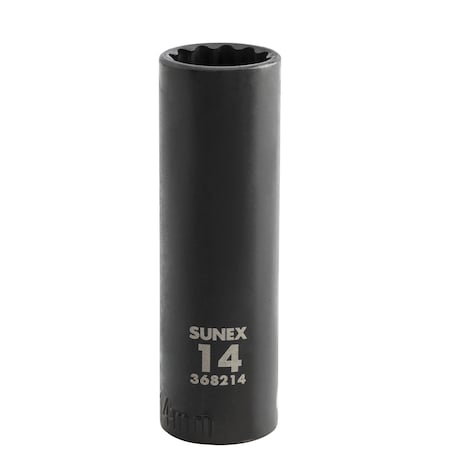 Sunex 3/8 in Drive 14Mm 12 Pt Deep Impact Socket 368214