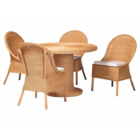 Bali & Pari Willy Natural Rattan Dining Set 262-14154-13759-ZORO