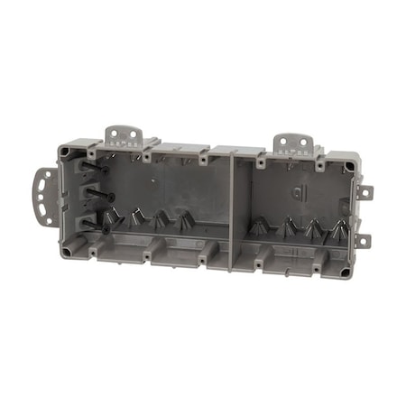 Southwire Madison Electric Multi-Mount Box, 3-1/2 in L, 9.52 in W, 5-Gang, Polycarbonate, Gray MSBMMT5G