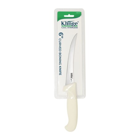 Cac Foodservice CAC Stainless Klinge Stamped Boning Knife Curved 6 in KSBN-61