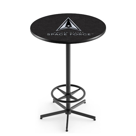 Holland Bar Stool Co Pub Table, 36 in L, 36 in W, 42 in H, Steel Top, Black L216