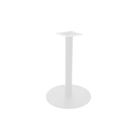 Bfm Seating Uptown - 20in Round Base - Dining Height - 3in Round Column - 11 7/8in Bolt-On Top Plate- White LP-20RWH