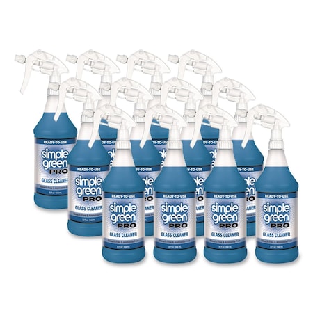 Simple Green Pro Glass Cleaner Ready-To-Use, 32 oz Spray Bottle, 12PK 1110101201032