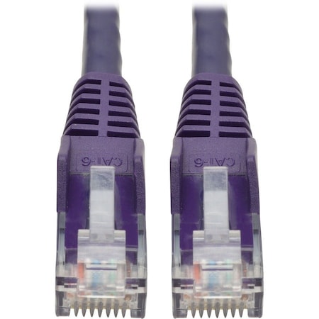 Eaton Tripp Lite Series Cat6 Gigabit Snagless Molded UTP Ethernet Cable RJ45 M/M, PoE, Purple, 20 N201-020-PU