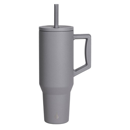 Elemental Commuter Series Stainless Steel 40-Oz Commuter Insulated Tumbler with 2 Straws and Handle, Graphite ET40GP3