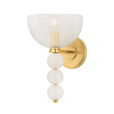 Hudson Valley Lighting Bloomvale 1 Light Wall Sconce in Aged Brass Finish 2331-AGB