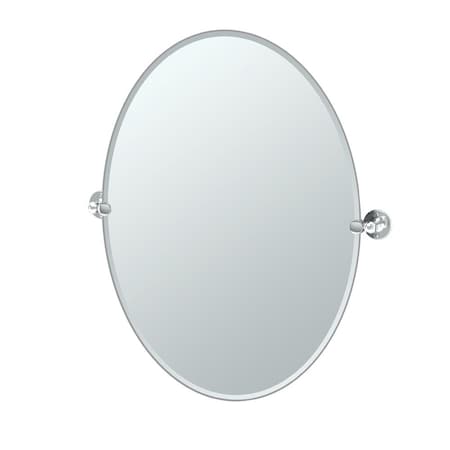 Gatco Cafe 32" Frameless Oval Mirror, Chrome 4419LG