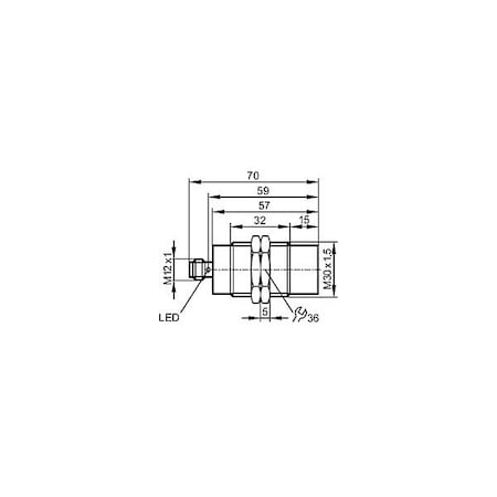 Ifm Read/Write RFID Antenna, 70 mm DTI435