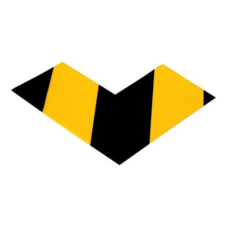 Mighty Line Floor Marking Shape, 6 in L, PK100 Angle3YBLK