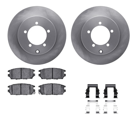 Dynamic Friction Co DFC Brake Rotor with 5000 Brake Pads and Hardware Kit 6512-72116