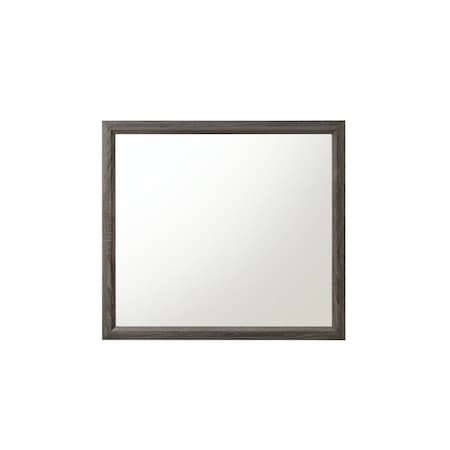 Homeroots 35" Gray Wood Framed Accent Mirror 318745