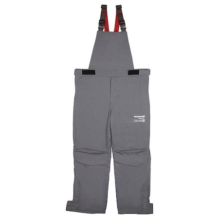 Salisbury Bib Overalls, 17.2 oz/sq yd Fabric Weight, 30 in Inseam, Gray/Red, M ACB65PRGM