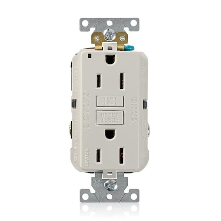 Leviton SmartlockPro GFCI 15A Ind Gr Lt Almond G5262-T