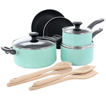 Martha Stewart Everyday 12 Piece Aluminum Nonstick Cookware Set in Blue 131725.12