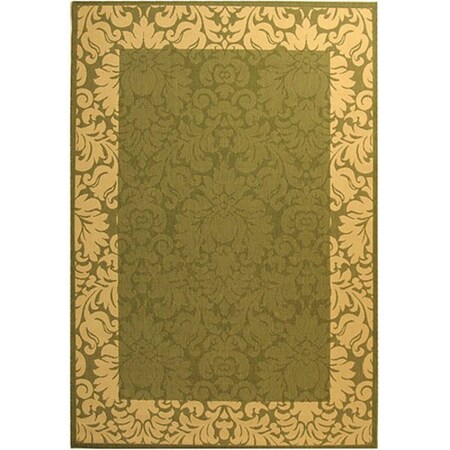 Safavieh 7 Ft. -10 In. X 11 Ft. Large Rectangle Indoor-Outdoor Courtyard- Olive And Natural- Machine Made Rug CY2727-1E06-8