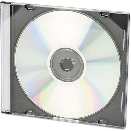 Innovera CD/DVD Slim Jewel Cases, Clear/Black, PK50 IVR85826