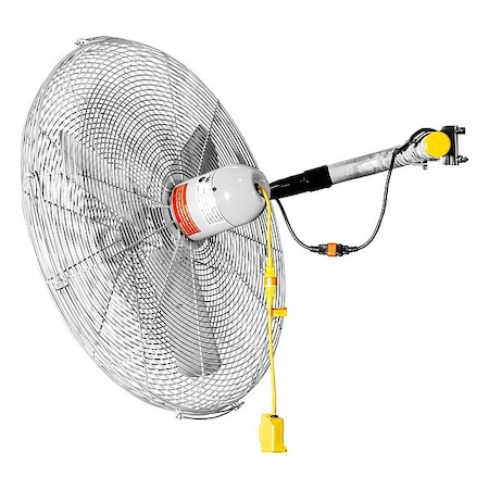 Jan Fan MountedFan, Silver, 24inDia, Steel, 3Blade JF-CCM24-DCS-S