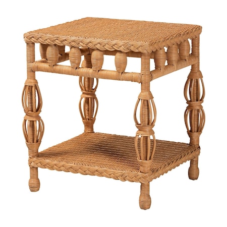 Bali & Pari Dolby Natural Rattan End Table 262-14318-ZORO
