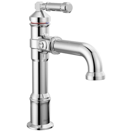 Delta Broderick Single Handle Bathroom Faucet In Lumicoat Chrome 684-PR-DST